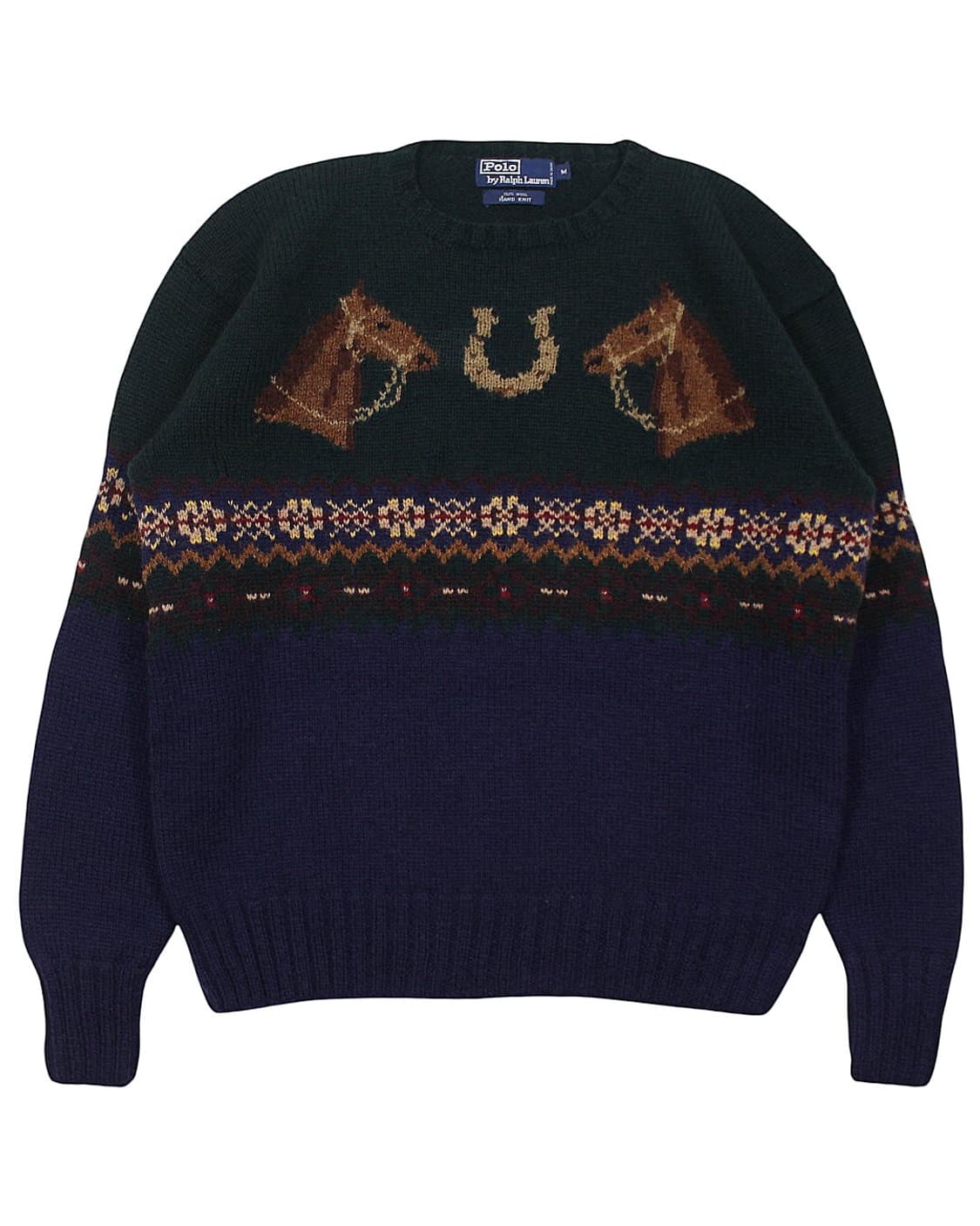 폴로랄프로렌 말굽 페어아일 울 핸드 니트 스웨터 빈티지 상품이미지1