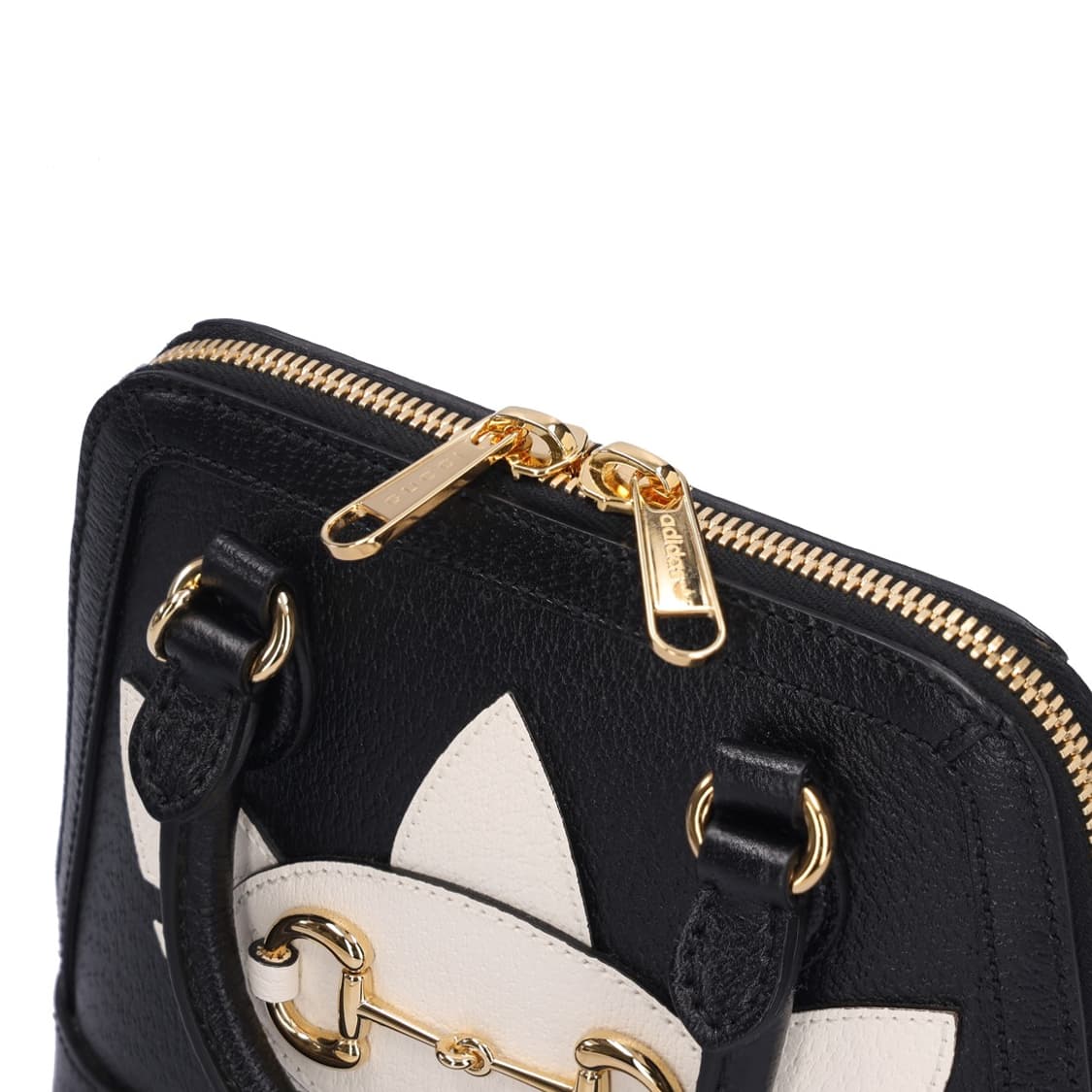 구찌 x 아디다스 677212 홀스빗 1955 탑핸들 미니백 레더 블랙 상품이미지5