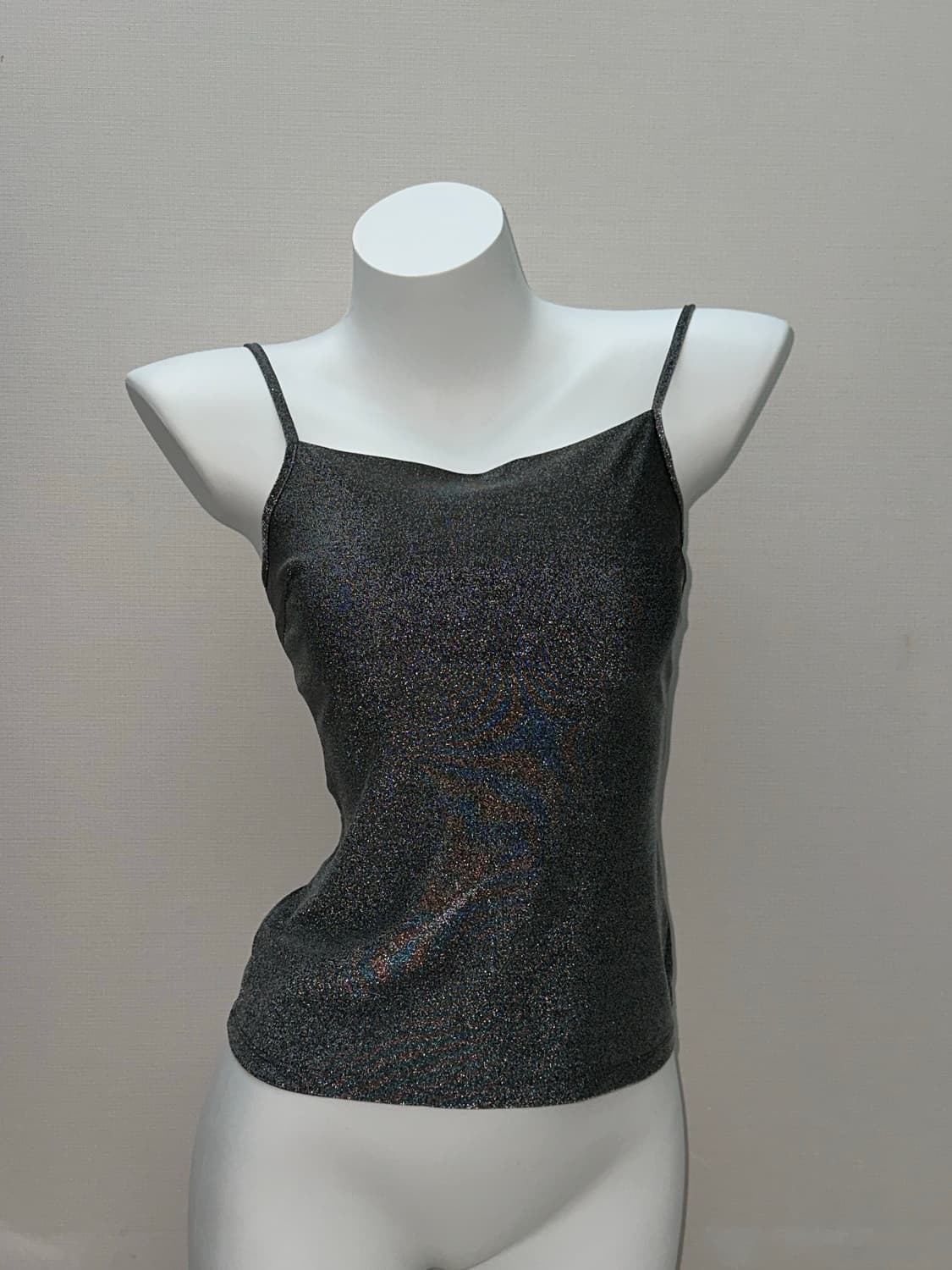 빈티지 차콜 딱붙 갸루 st글리터 슬리브리스 상품이미지5