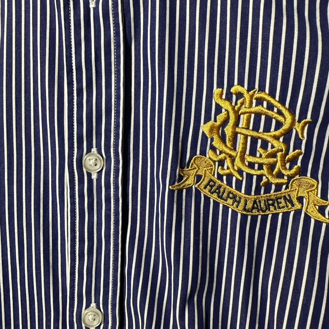 랄프로렌 남색 흰색 줄무늬 셔츠 M 상품이미지4