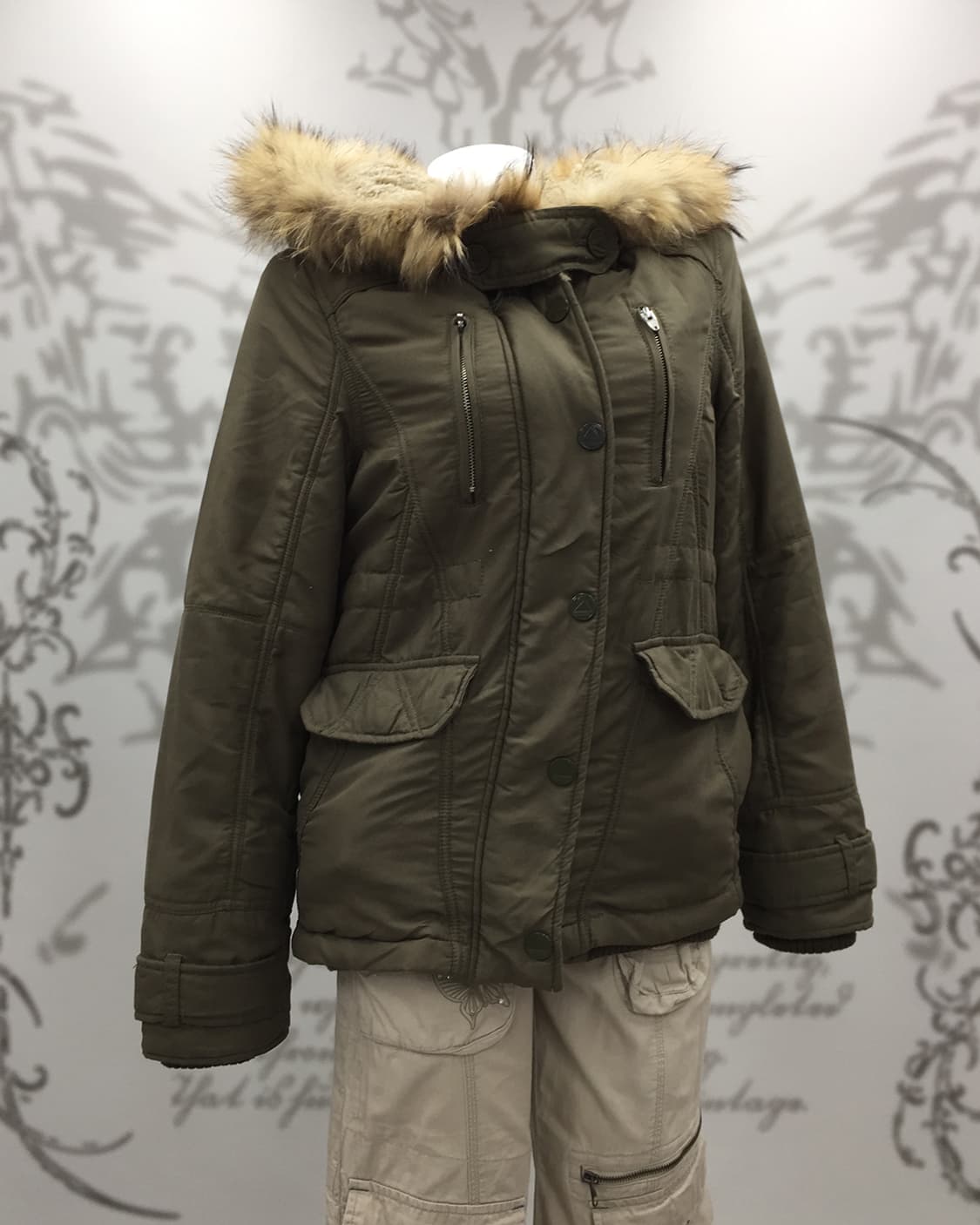 Y2K Wolfcore Padded Parka 상품이미지5