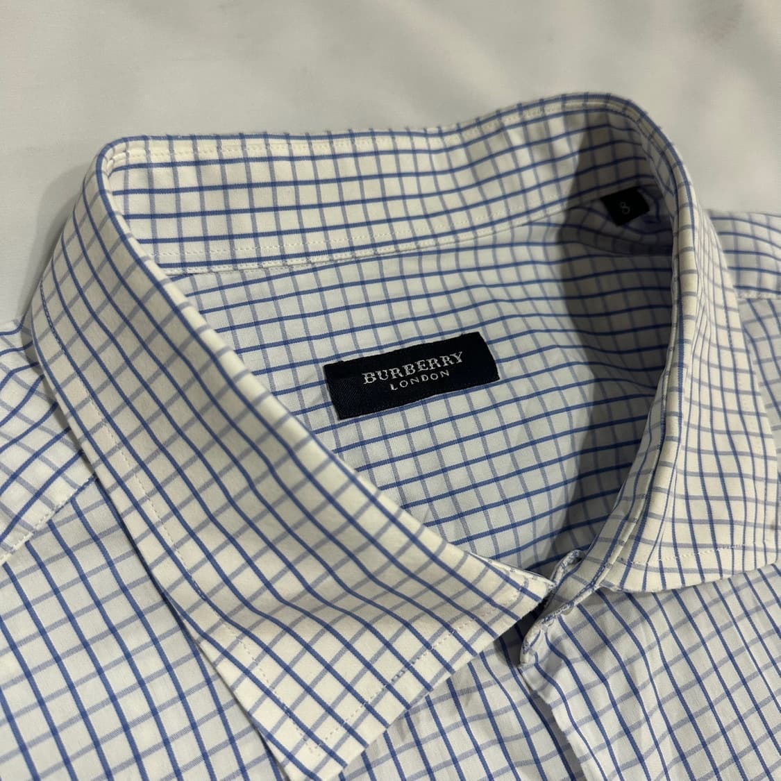 버버리 블루 체크 오버핏 셔츠XL 상품이미지4