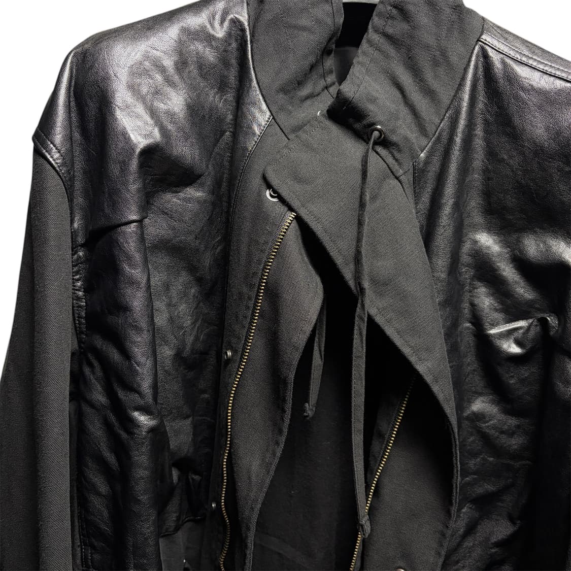 ETCE 스트랩 필드 레더 자켓 블랙  M 상품이미지3