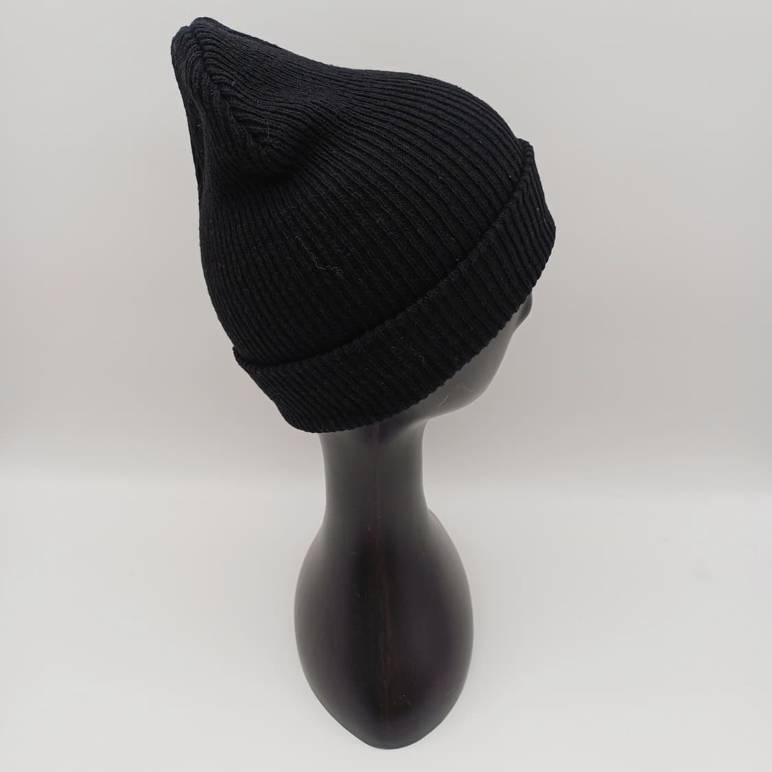 겨울 빈티지 블랙 무지 비니 [BF10445-154-42] 상품이미지4