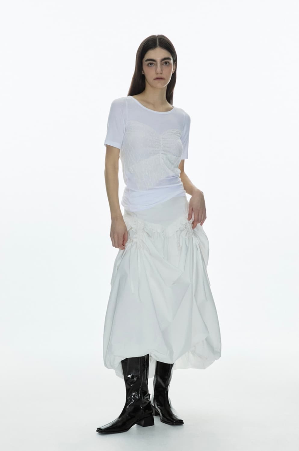 밀로 우먼 벌룬 셔링 맥시 스커트 상품이미지5