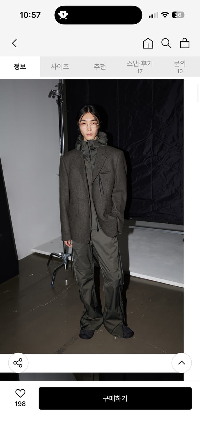 엘무드 X-line Zip 하이킹팬츠 카키46 상품이미지2