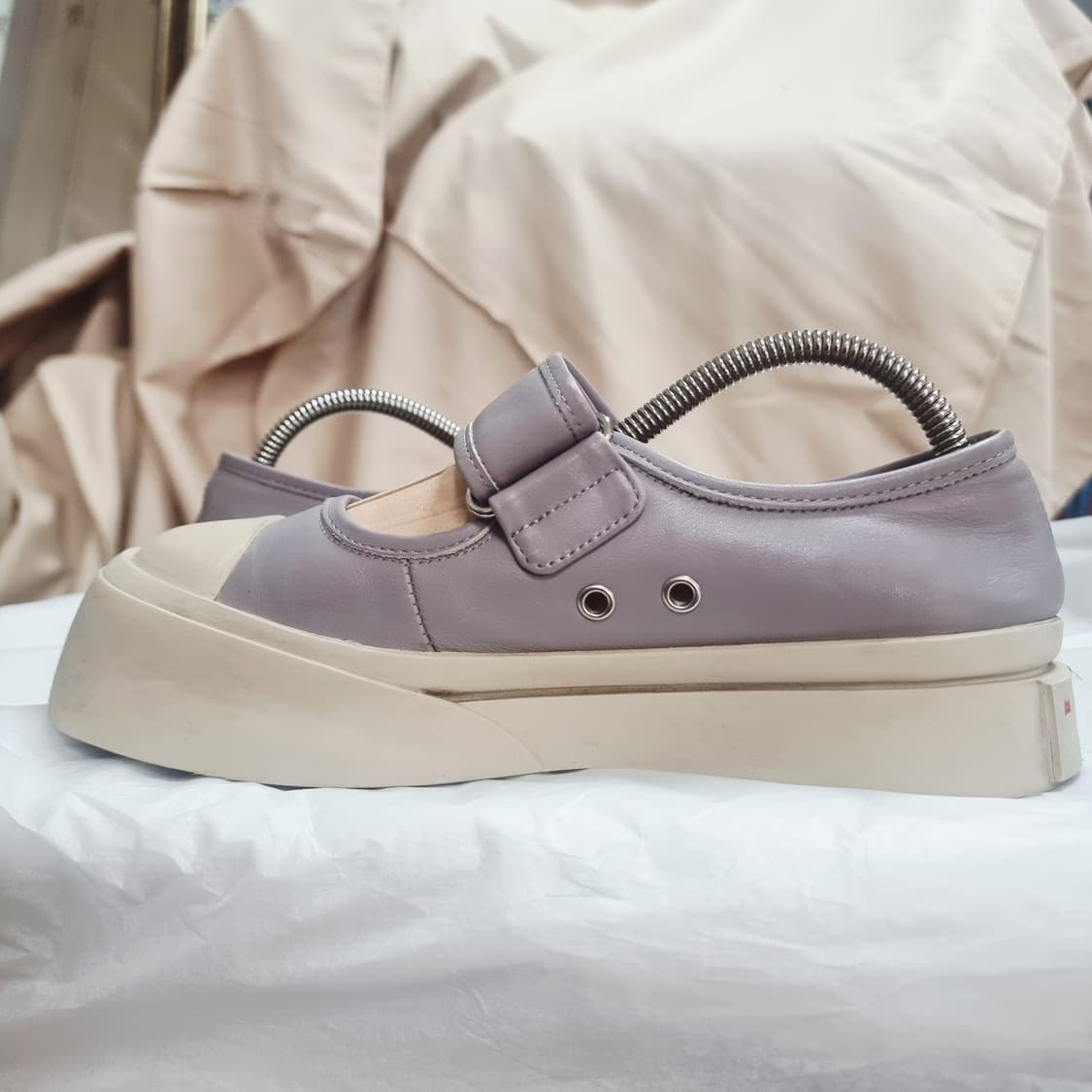 마르니 MARNI 플랫폼 스니커즈 메리제인 레더 가죽 슈즈(250/38) 상품이미지4