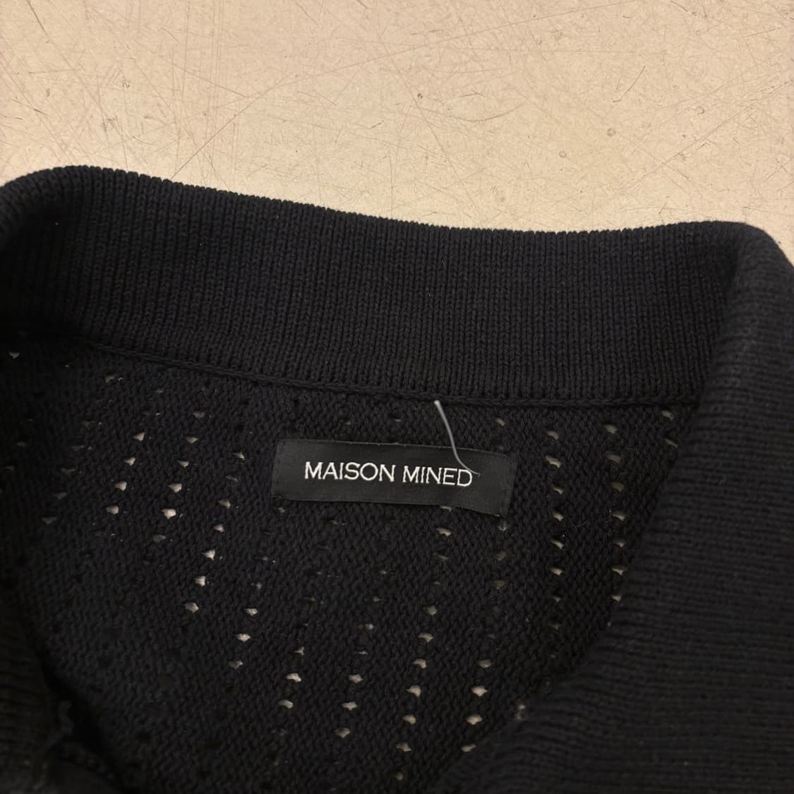 메종미네드 메쉬 니트 카라 반팔티 상품이미지3