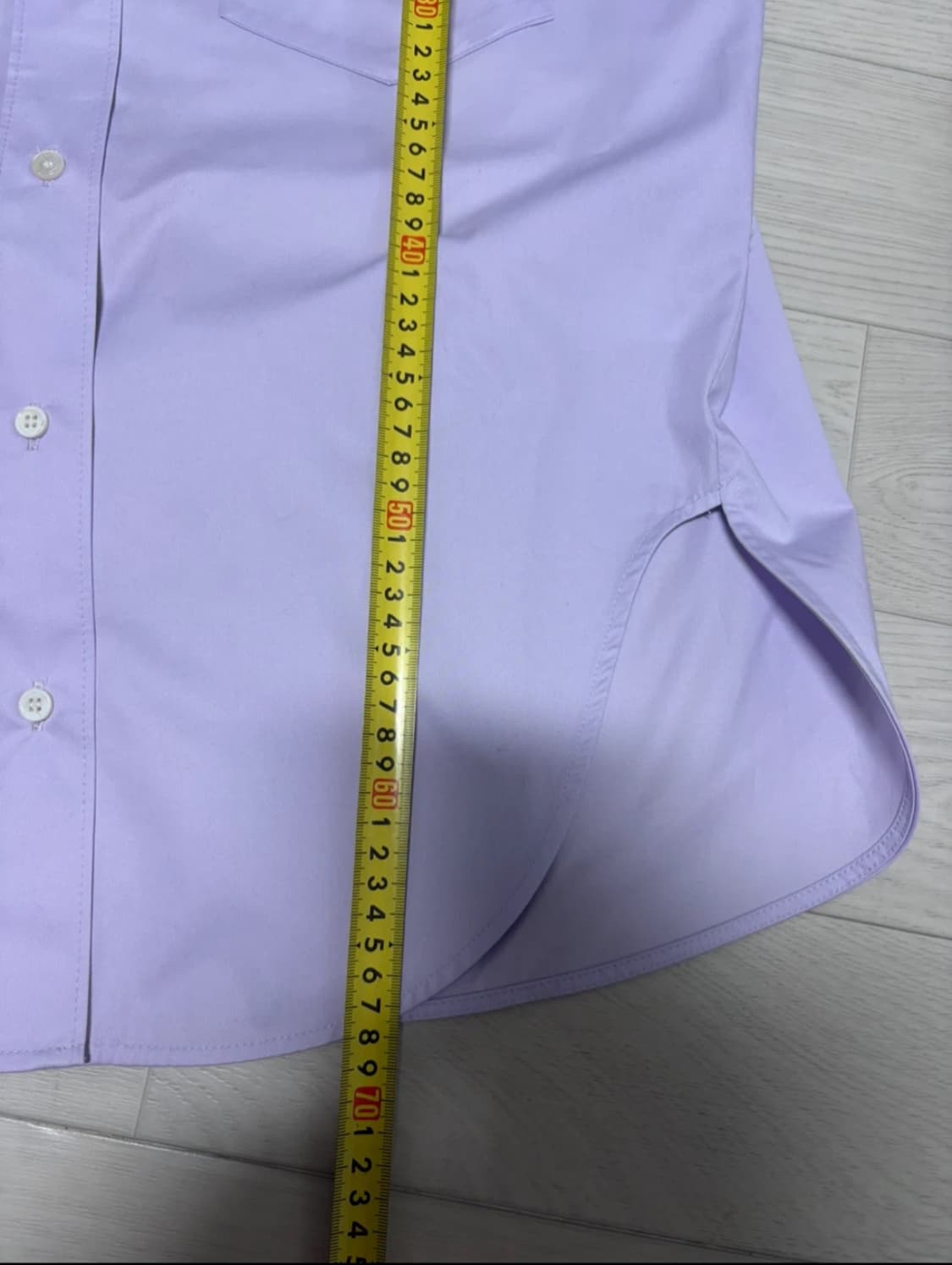 오르ORR 에어박스셔츠 라벤더S  상품이미지5