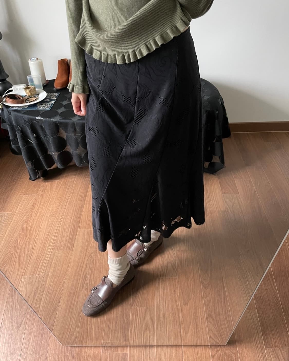 rose patterned skirt 상품이미지6