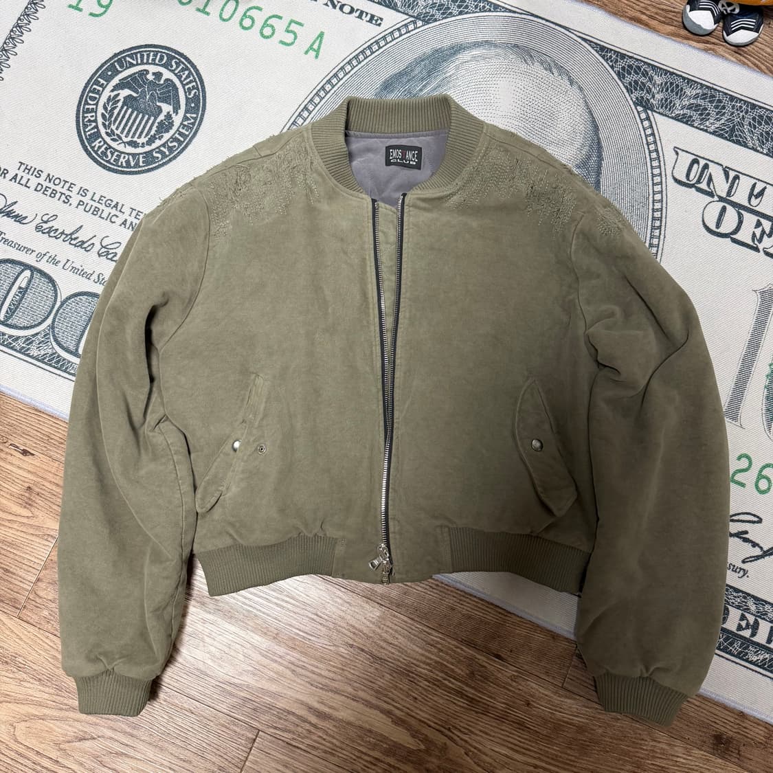 (os,새상품)emostance club 몰스킨 봄버 상품이미지1