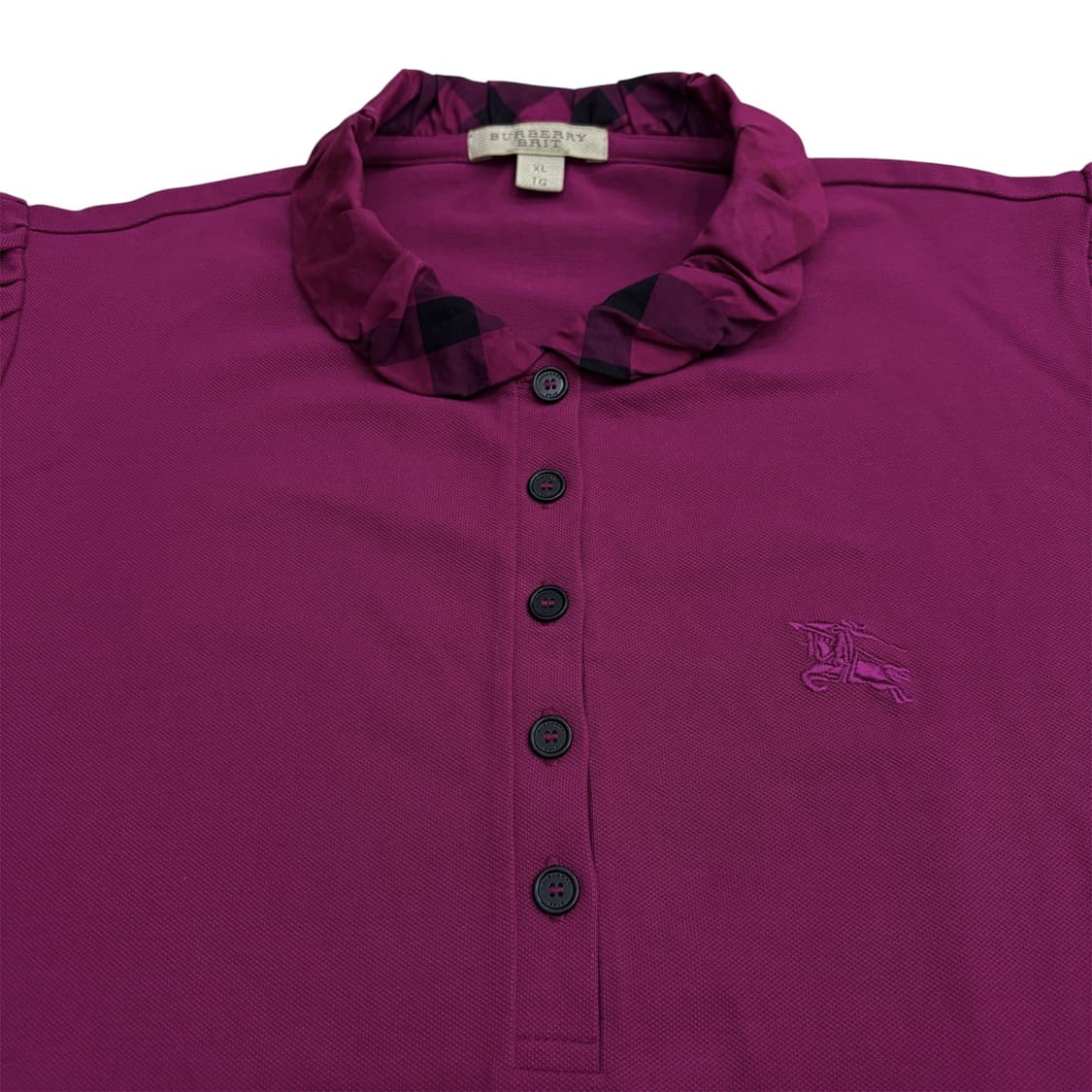 버버리 여성 반팔 카라티 티셔츠 (XL) 상품이미지3
