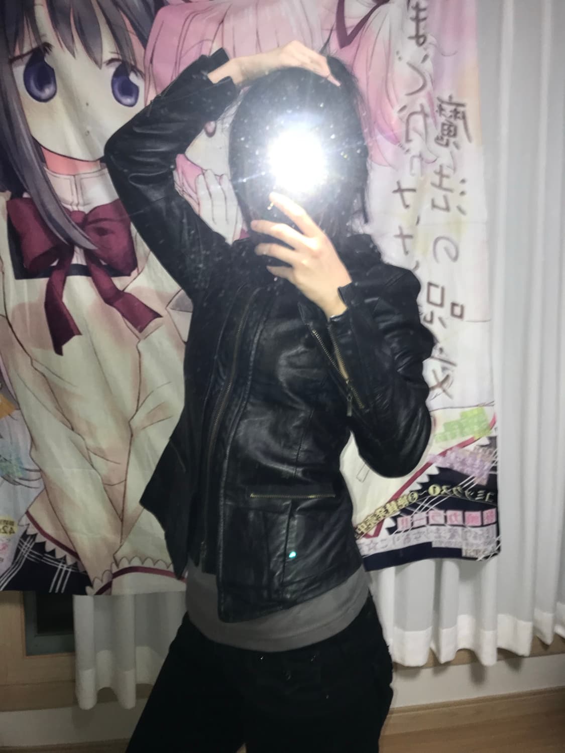 락시크 슬림핏 후드 레더자켓 상품이미지2