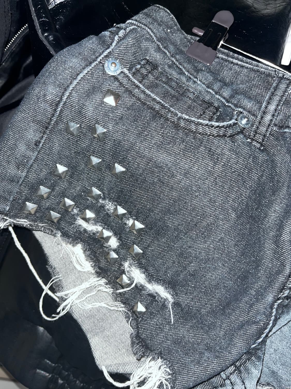 펑크 스터드 반바지 상품이미지3