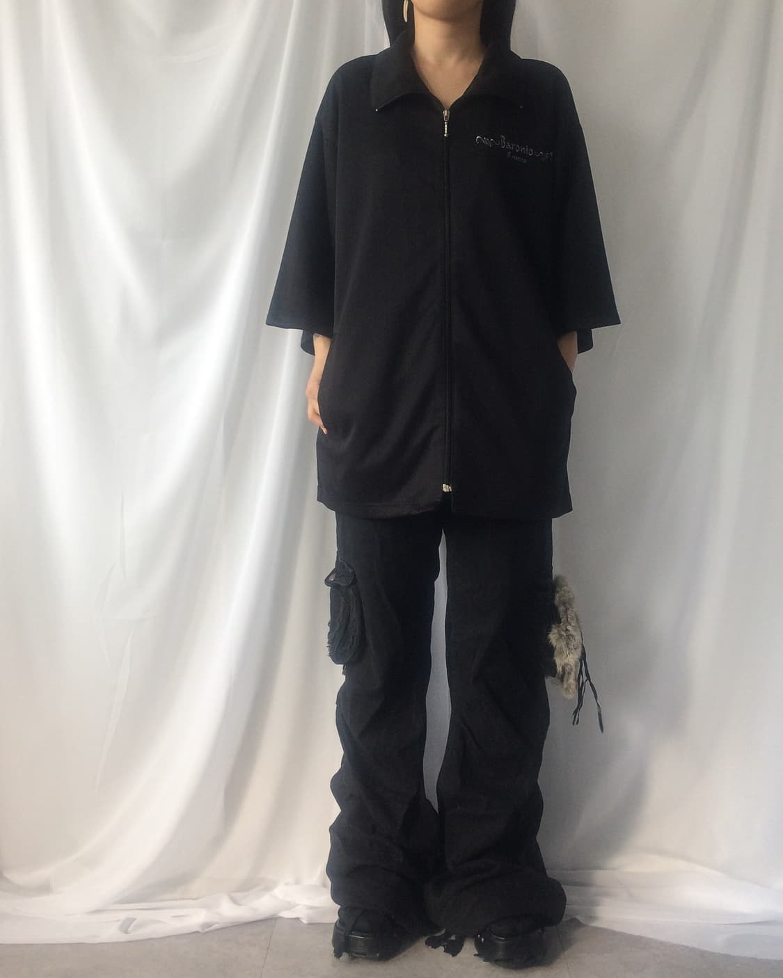 Back needle work point track zip up 상품이미지7