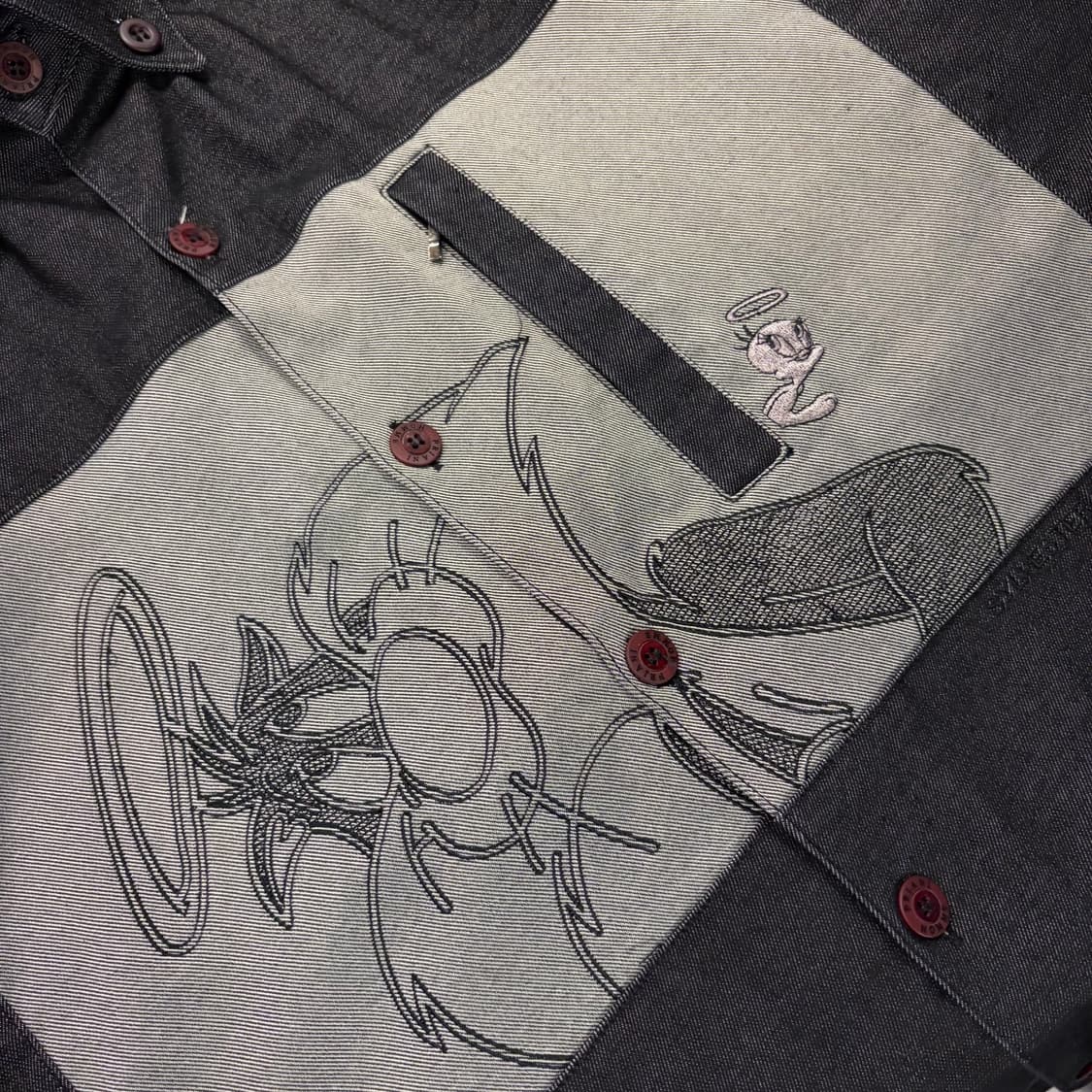 [50] PRIANI 이태리 옴므 트위티 블랙 데님 셔츠 D629 상품이미지4