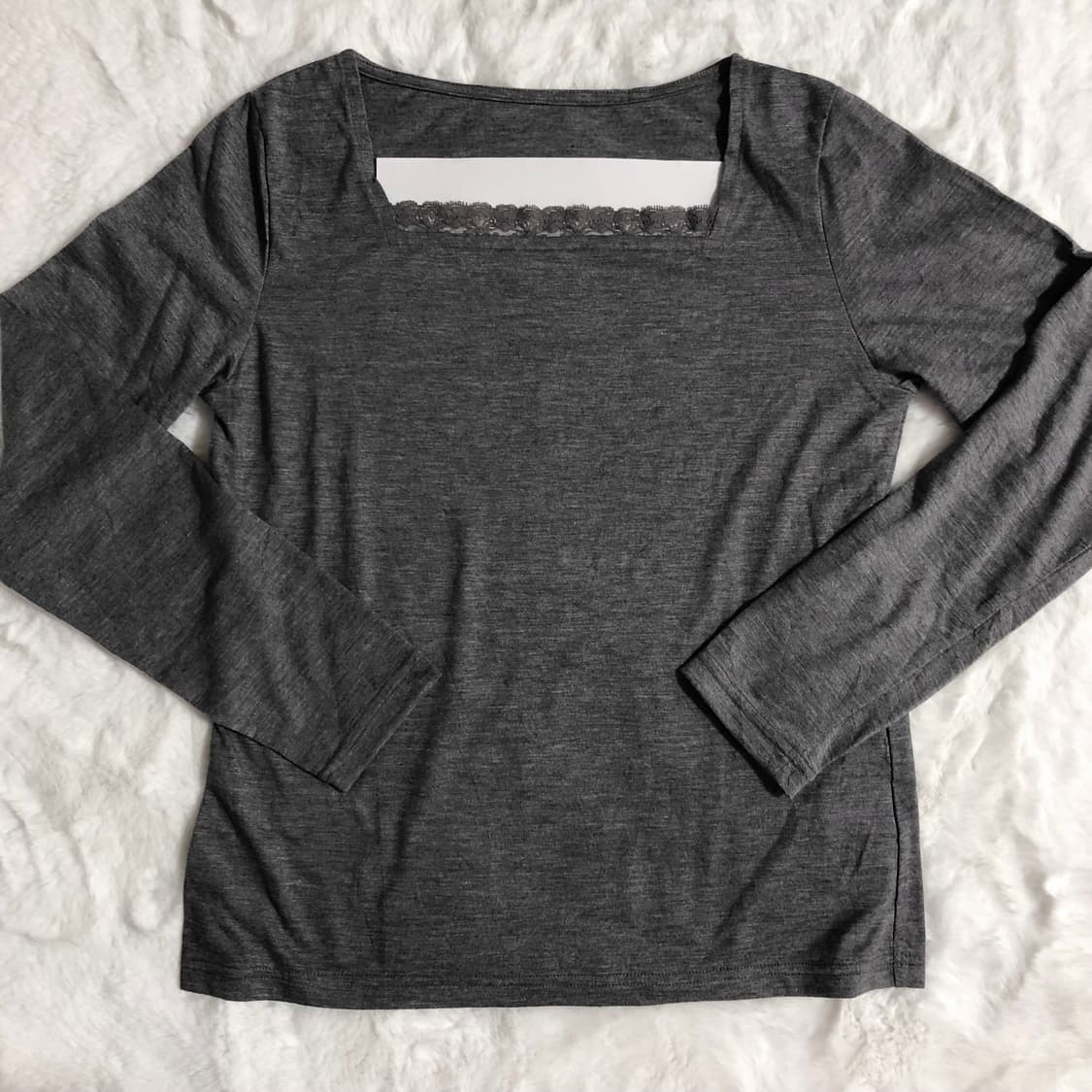 레이스 롱슬리브 빈티지 로걀탑 무채색 모리걸 니혼진 갸루 y2k 상품이미지1