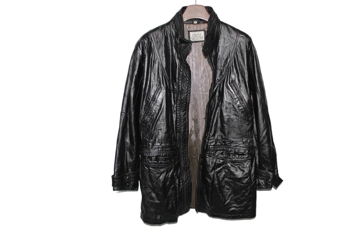 1990s USA HOTGLASS 카우레더 카코트 상품이미지5