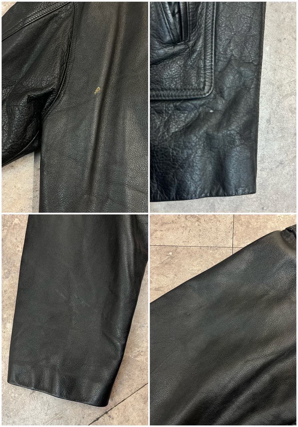 빈티지 소가죽 레더 자켓 블랙 #csz2866 상품이미지6