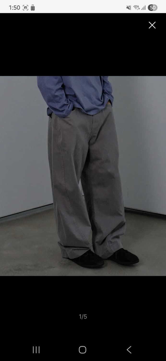 다이브인 커브드 치노 팬츠 라이트그레이 상품이미지3