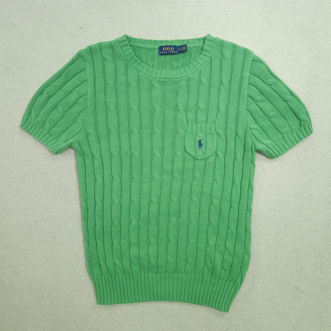 폴로 랄프 로렌 반팔 케이블 니트 M 상품이미지1
