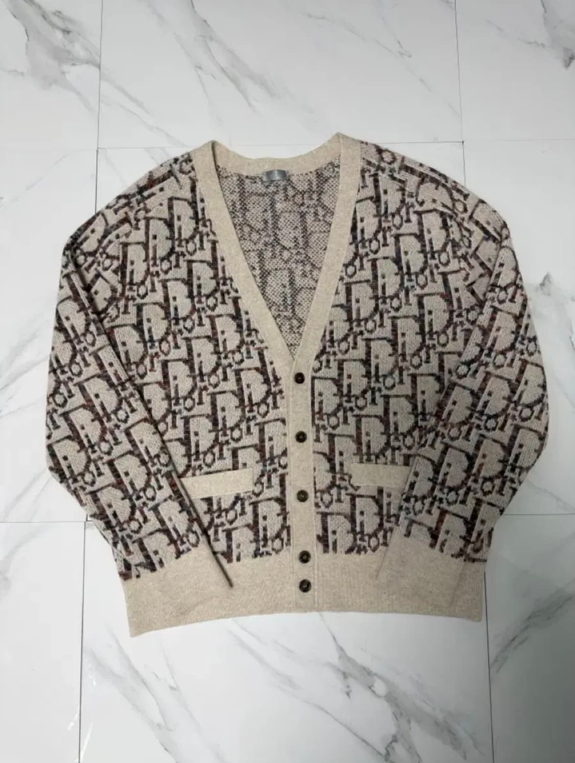 새상품 디올 오블리크 자카드 버진울 가디건 2XL 영수증O 상품이미지1