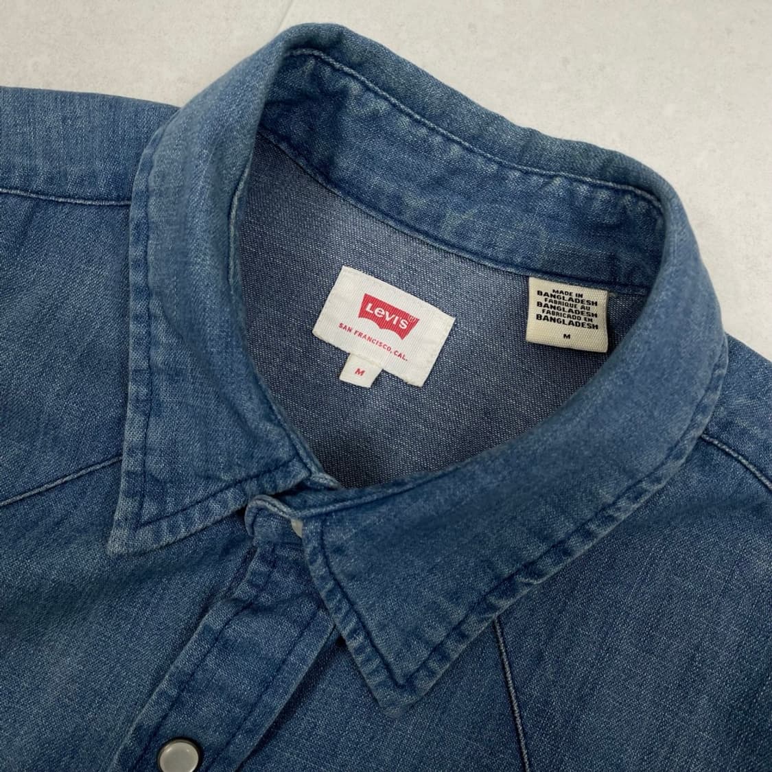 리바이스 Levi’s 라이트데님 웨스턴 스냅버튼 셔츠 M 상품이미지2