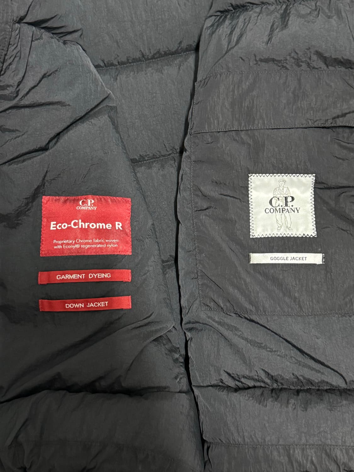 cp컴퍼니 에코 크롬r 고글 다운 자켓 50size 상품이미지5