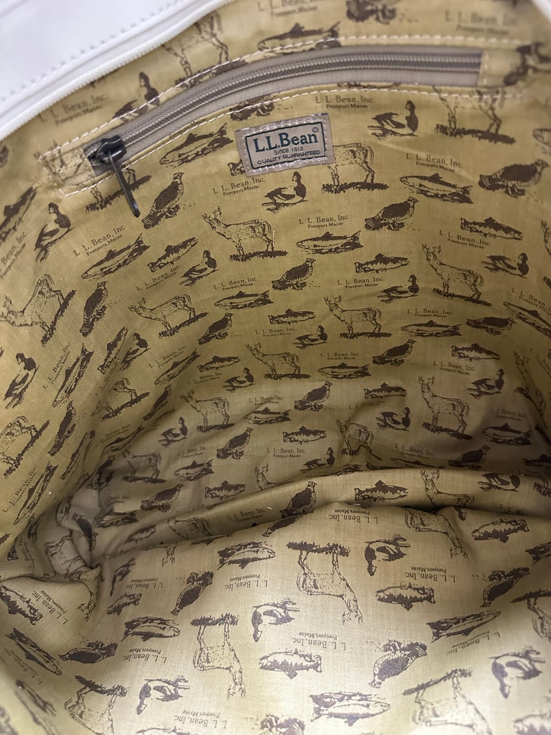 L.L.Bean 엘엘빈 화이트 레더 토트백 상품이미지7