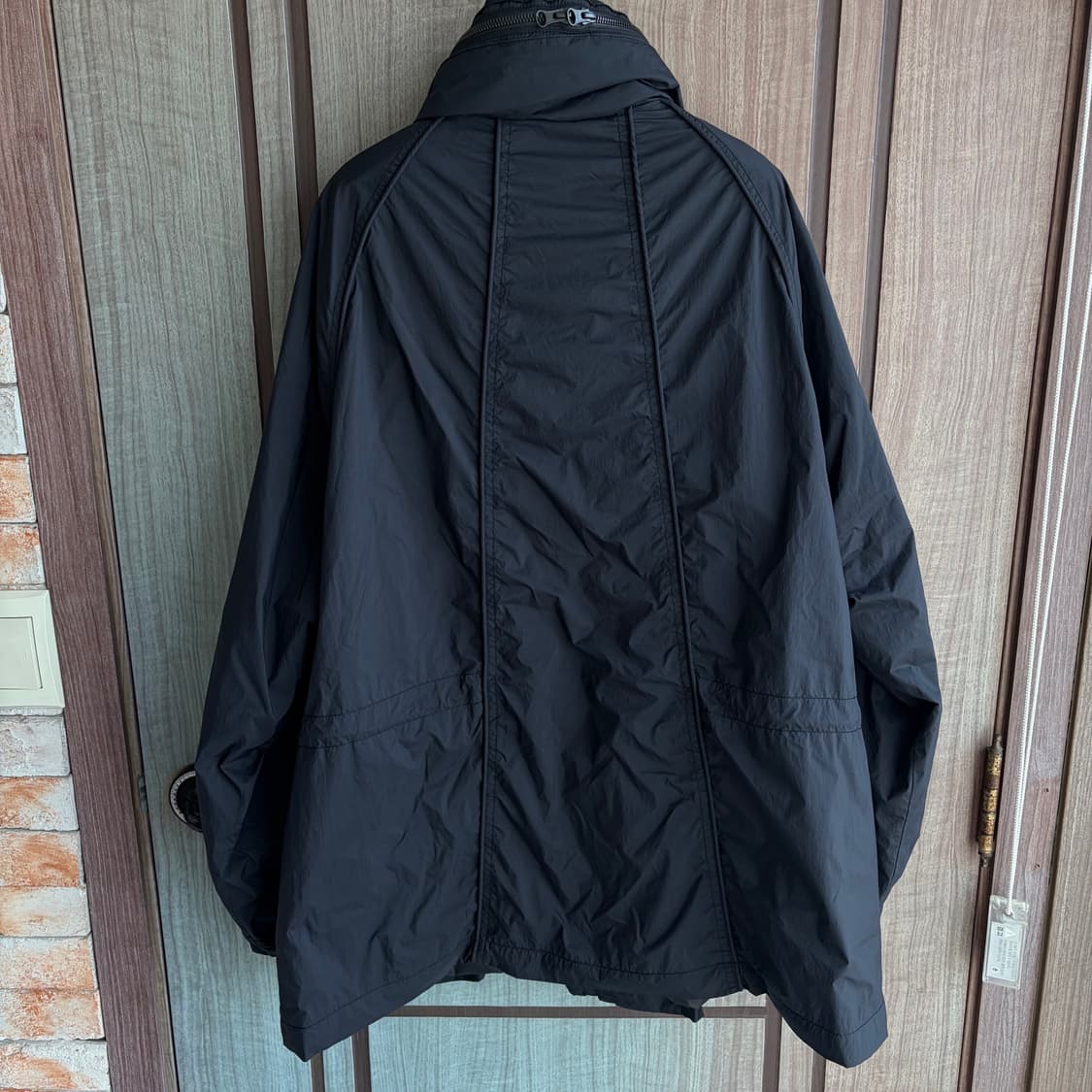 (M)언어펙티드 나일론 파라슈트 코트 블랙 상품이미지3