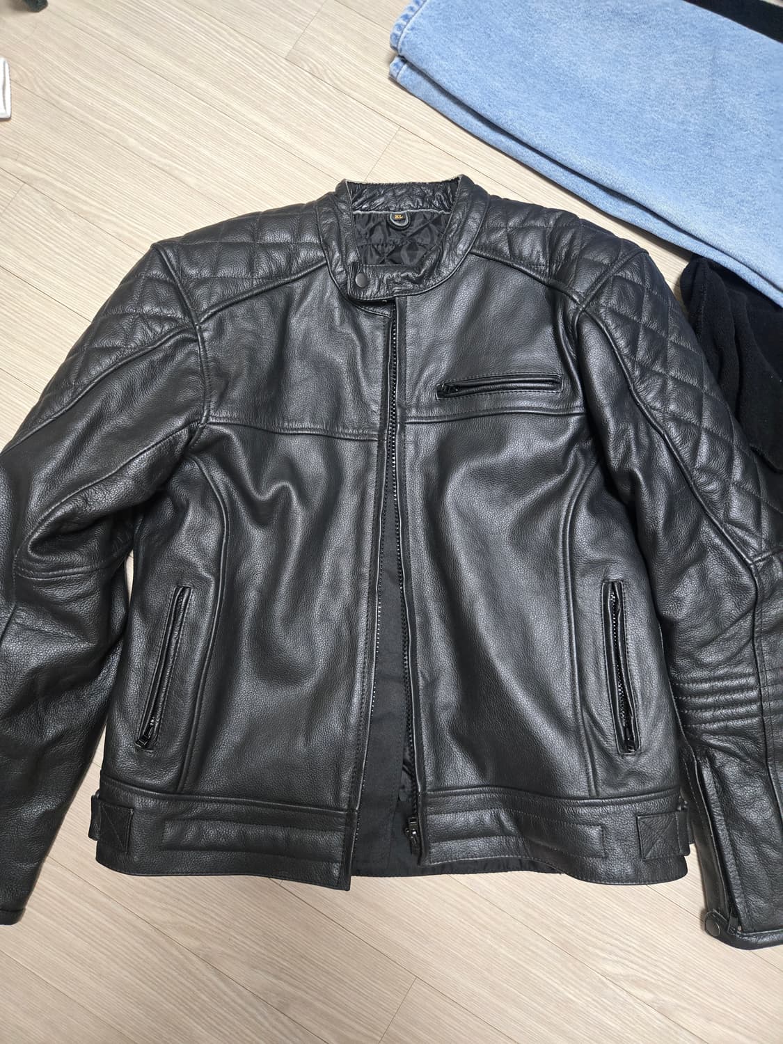 소가죽 바이커 자켓 상품이미지1