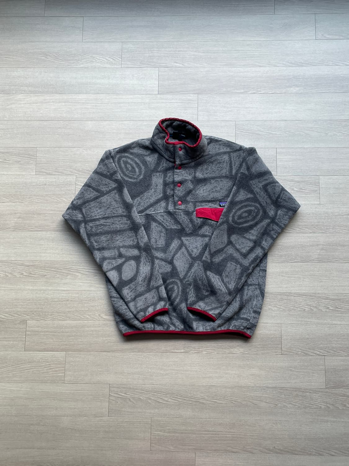 파타고니아 신칠라 아즈텍 그레이 레드 플리스 빈티지 patagonia 상품이미지1