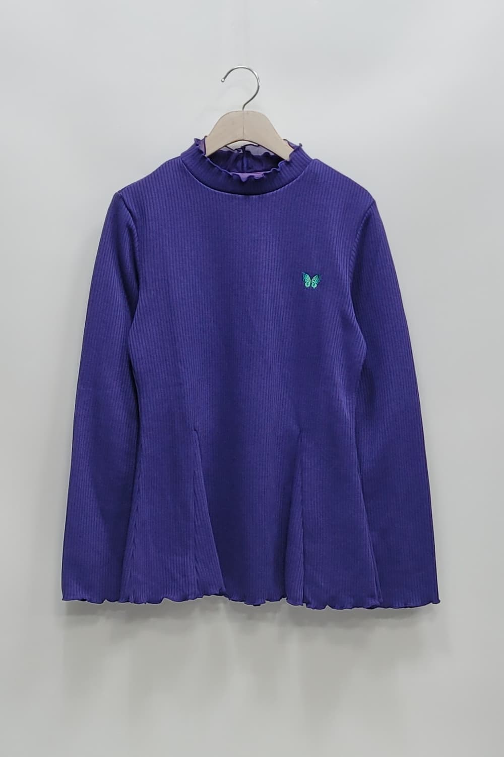 새상품) 안나수이 20FW 플레어 골지 니트 / 여 55 (85) 퍼플
 상품이미지1