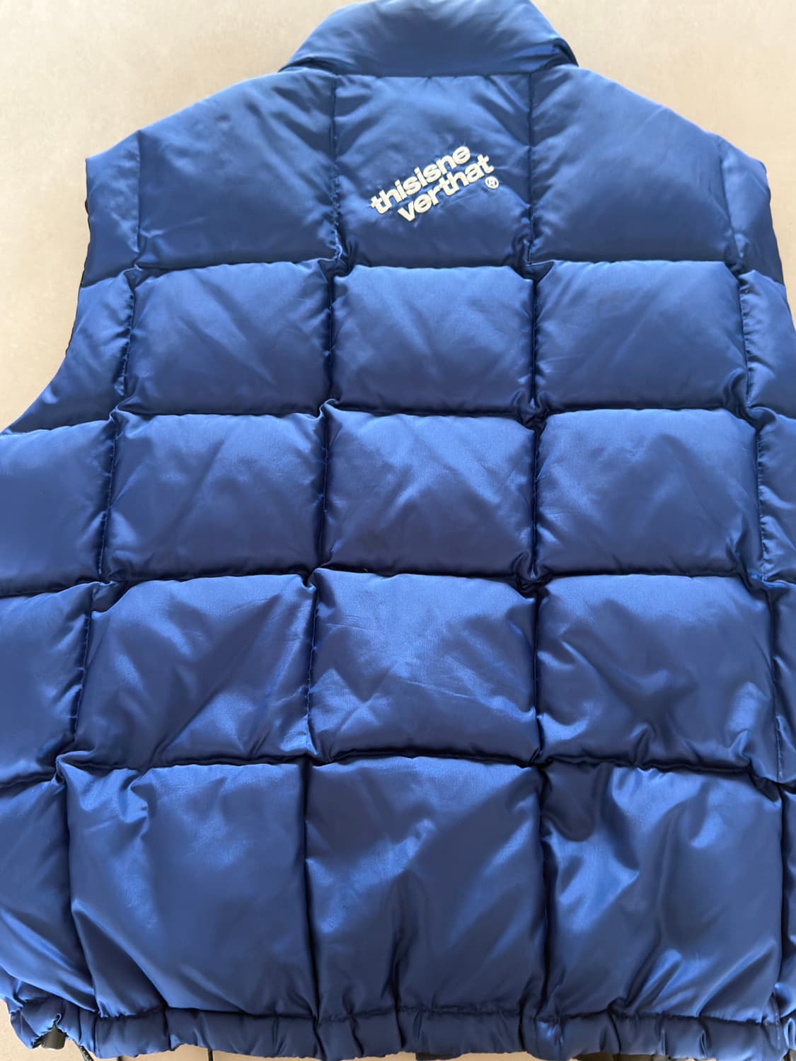 급처 디네댓 조끼 베스트 패딩 블루 판매 M 판매 상품이미지3