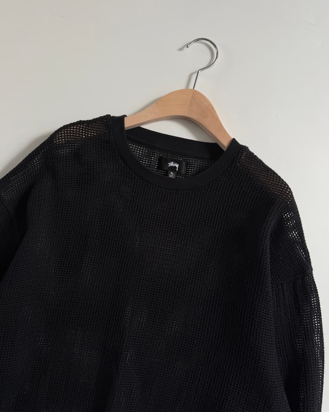 Stussy 스투시 코튼 메쉬 롱 슬리브 블랙컬러 상품이미지6