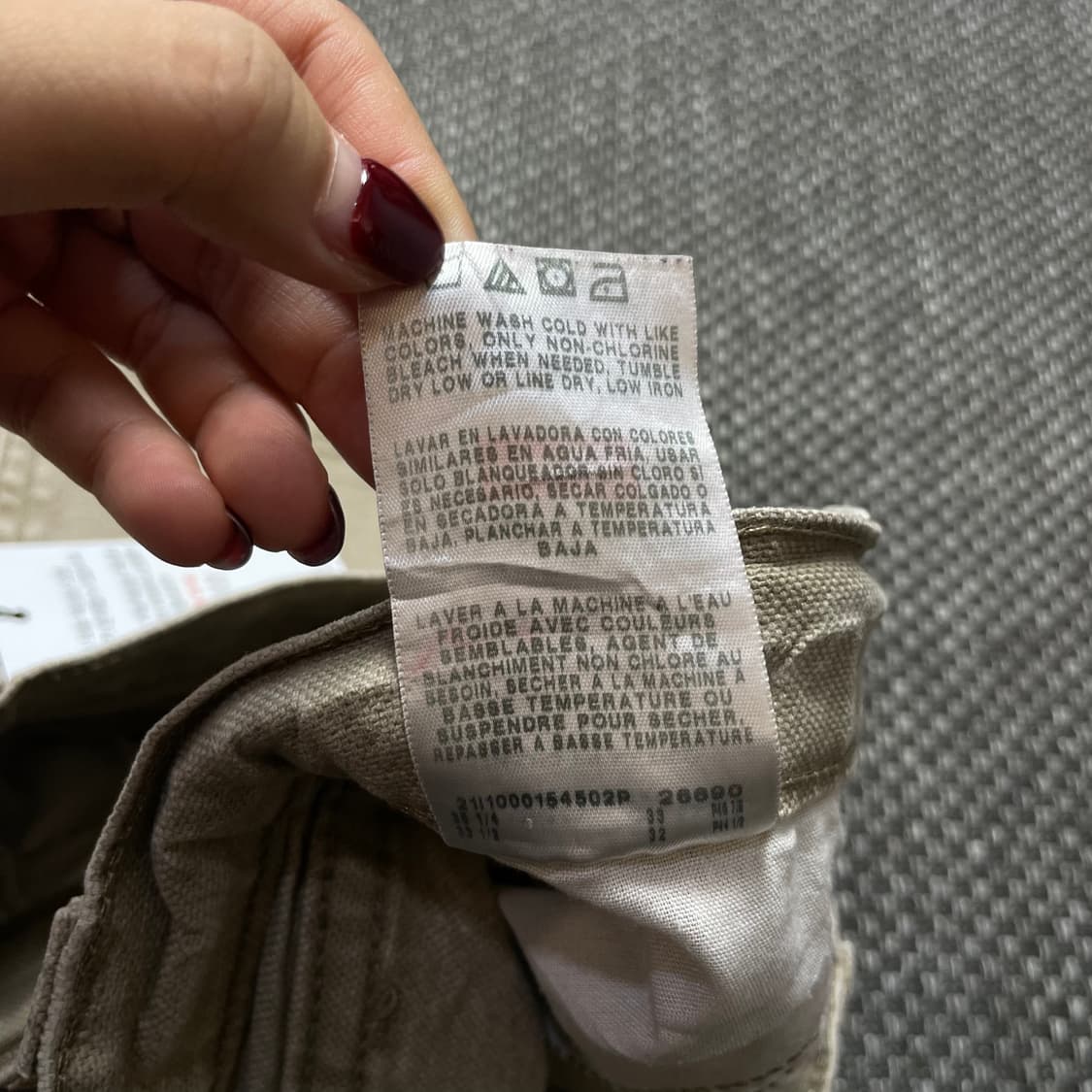  (32) 랭글러 32X32 베이지 백카고 데님 팬츠 상품이미지7