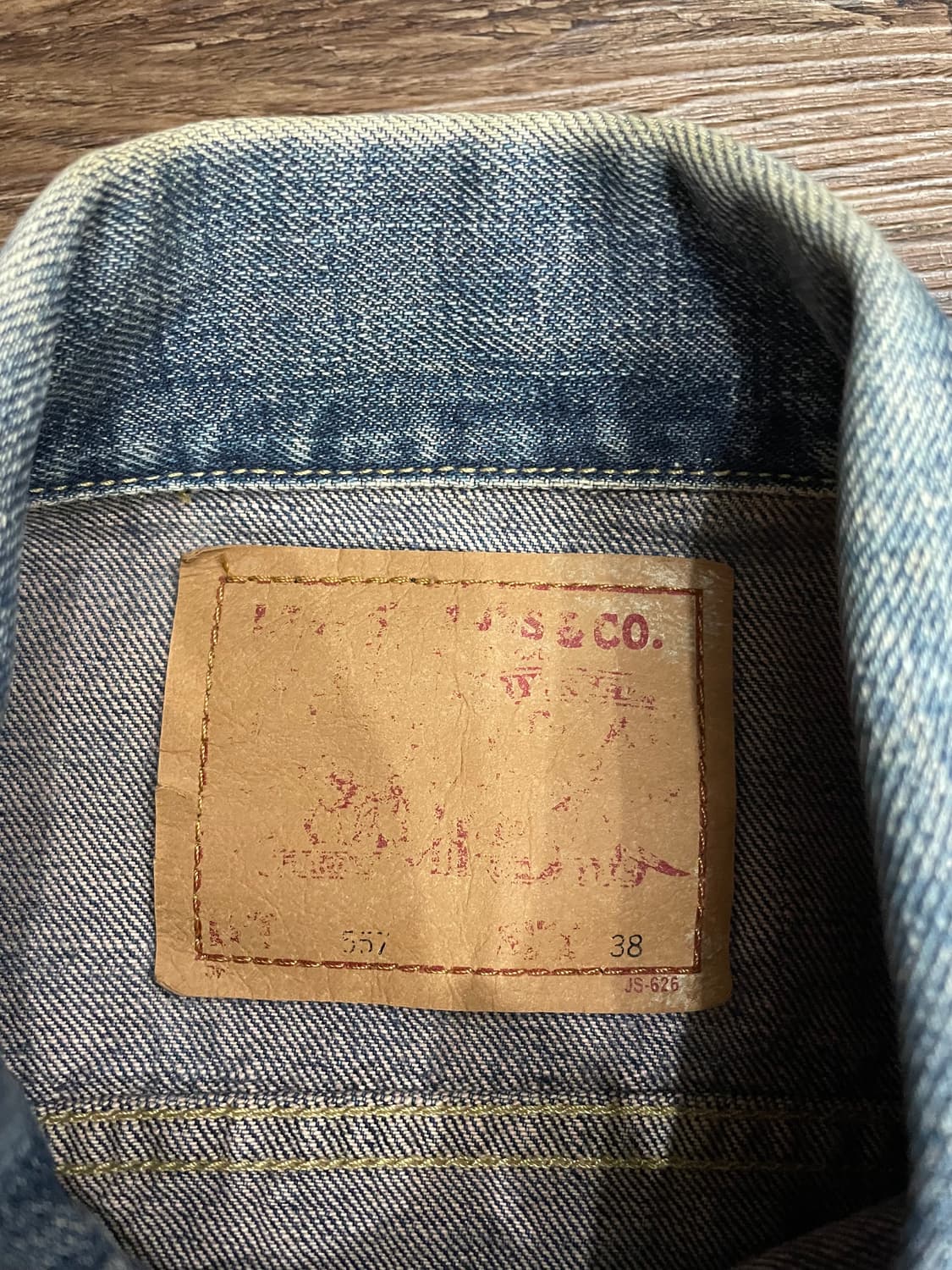 80-90s 리바이스 557 big E 트러커 데님 자켓 38 상품이미지7