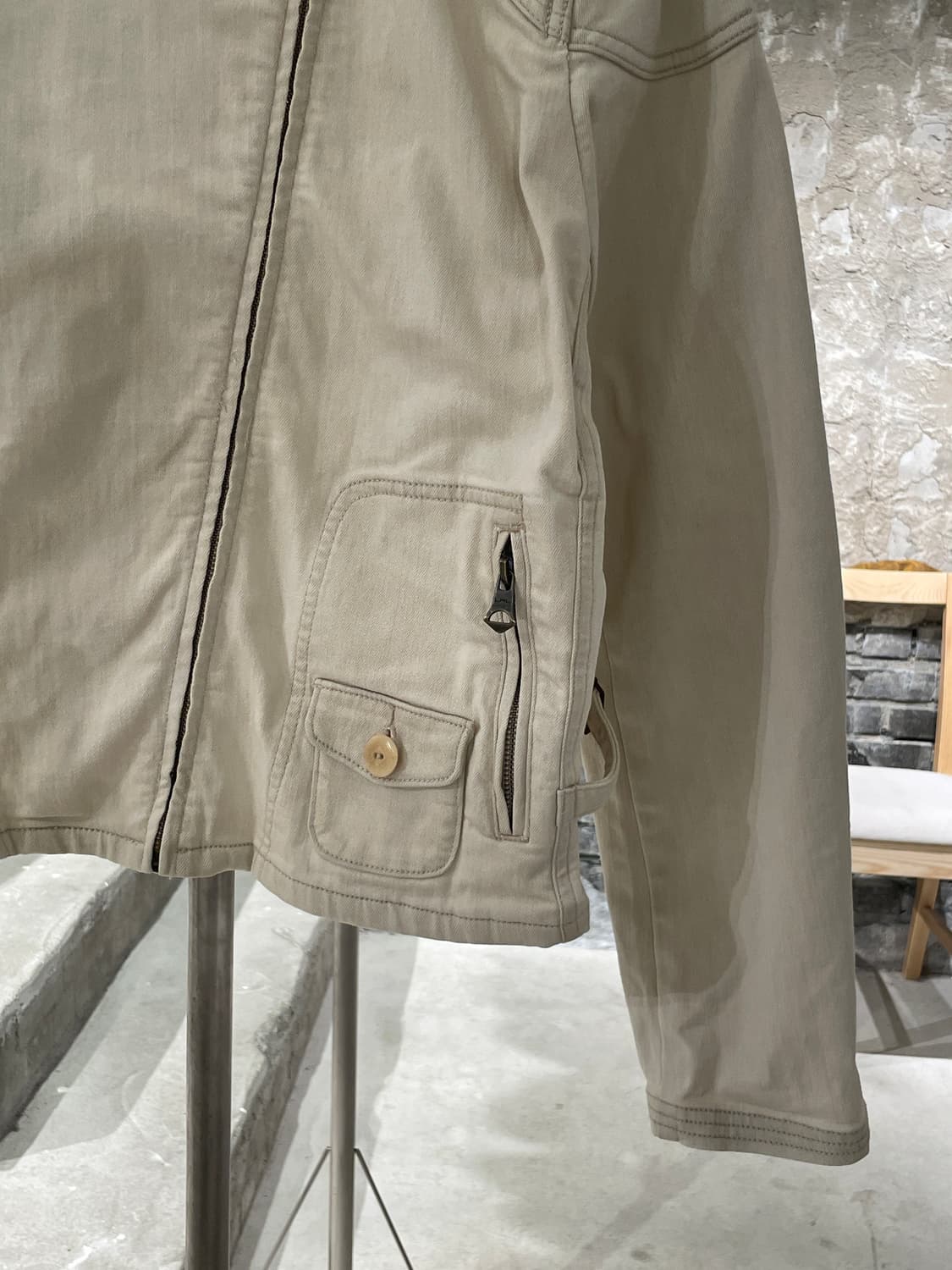 로렌 랄프로렌 크림 유틸리티 바이커 자켓 상품이미지5