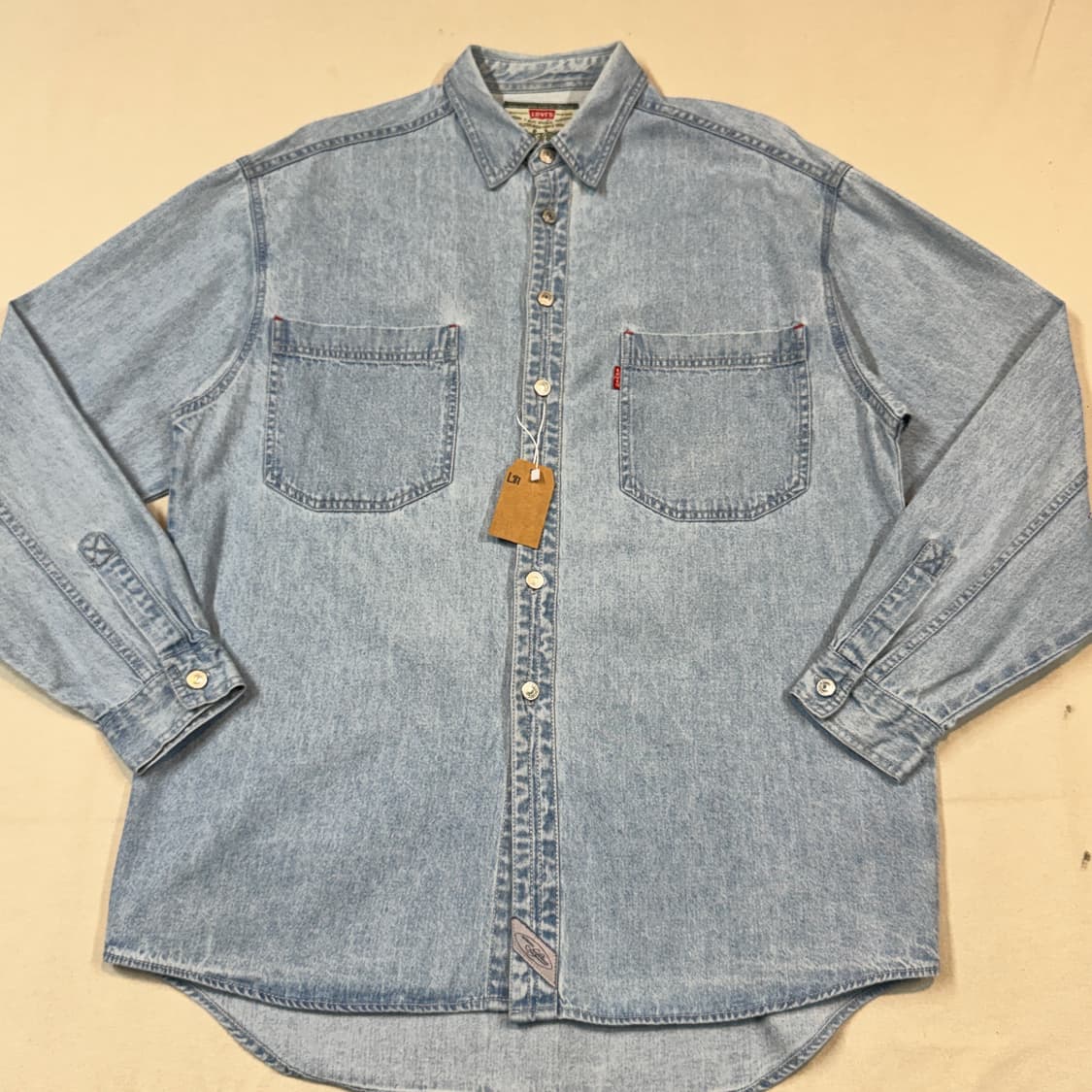 M) 리바이스 투포켓 워크 데님 셔츠 자켓 T버튼 타입 L81 상품이미지2