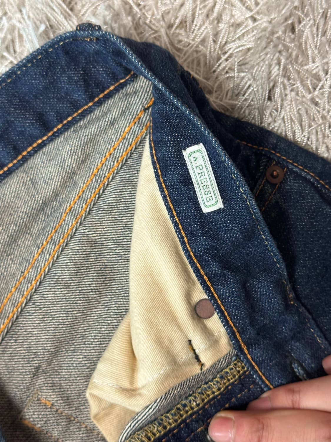 [A.presse] 아프레쎄 Washed Denim pants E 상품이미지3