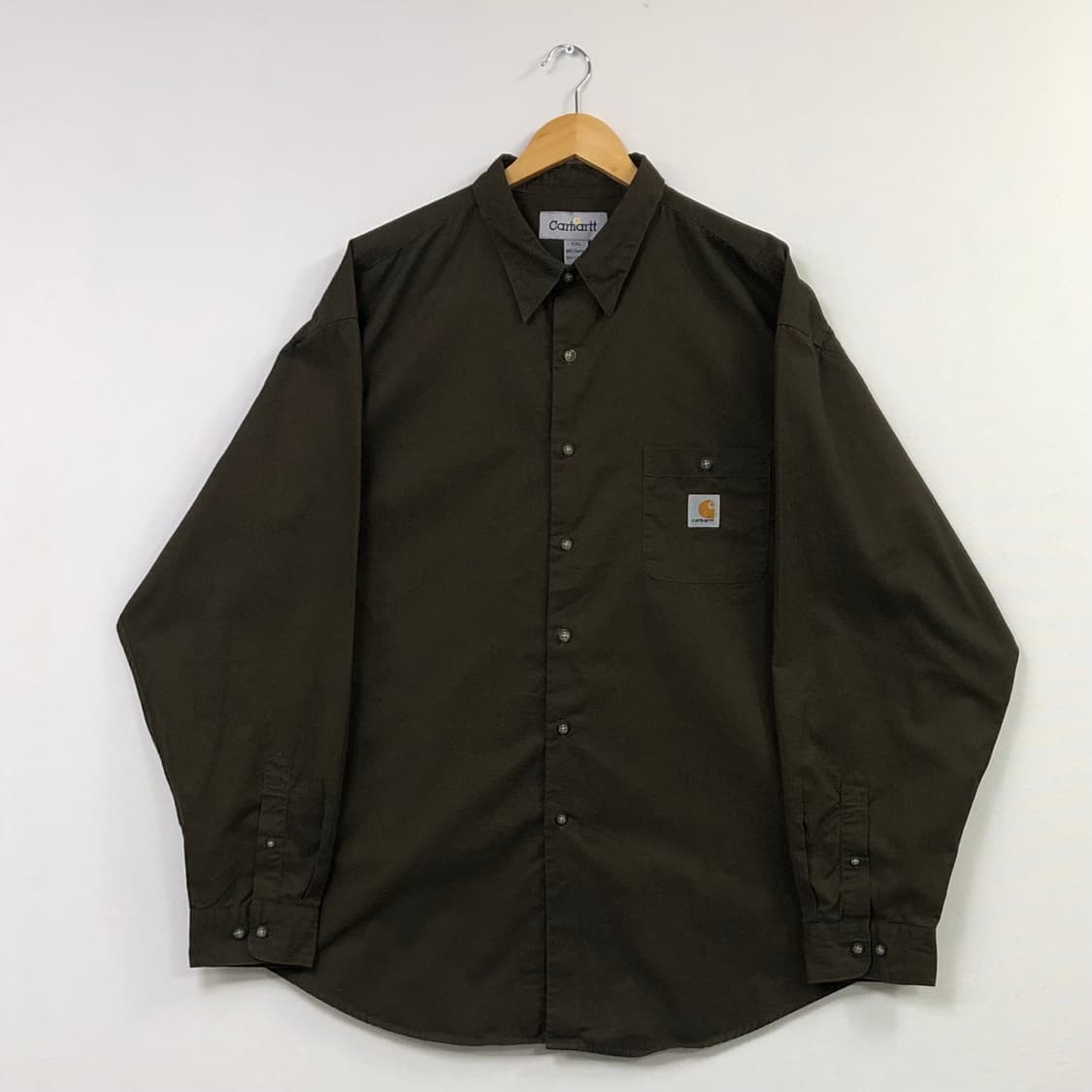 Xxl 칼하트 브라운 워크 셔츠 상품이미지2
