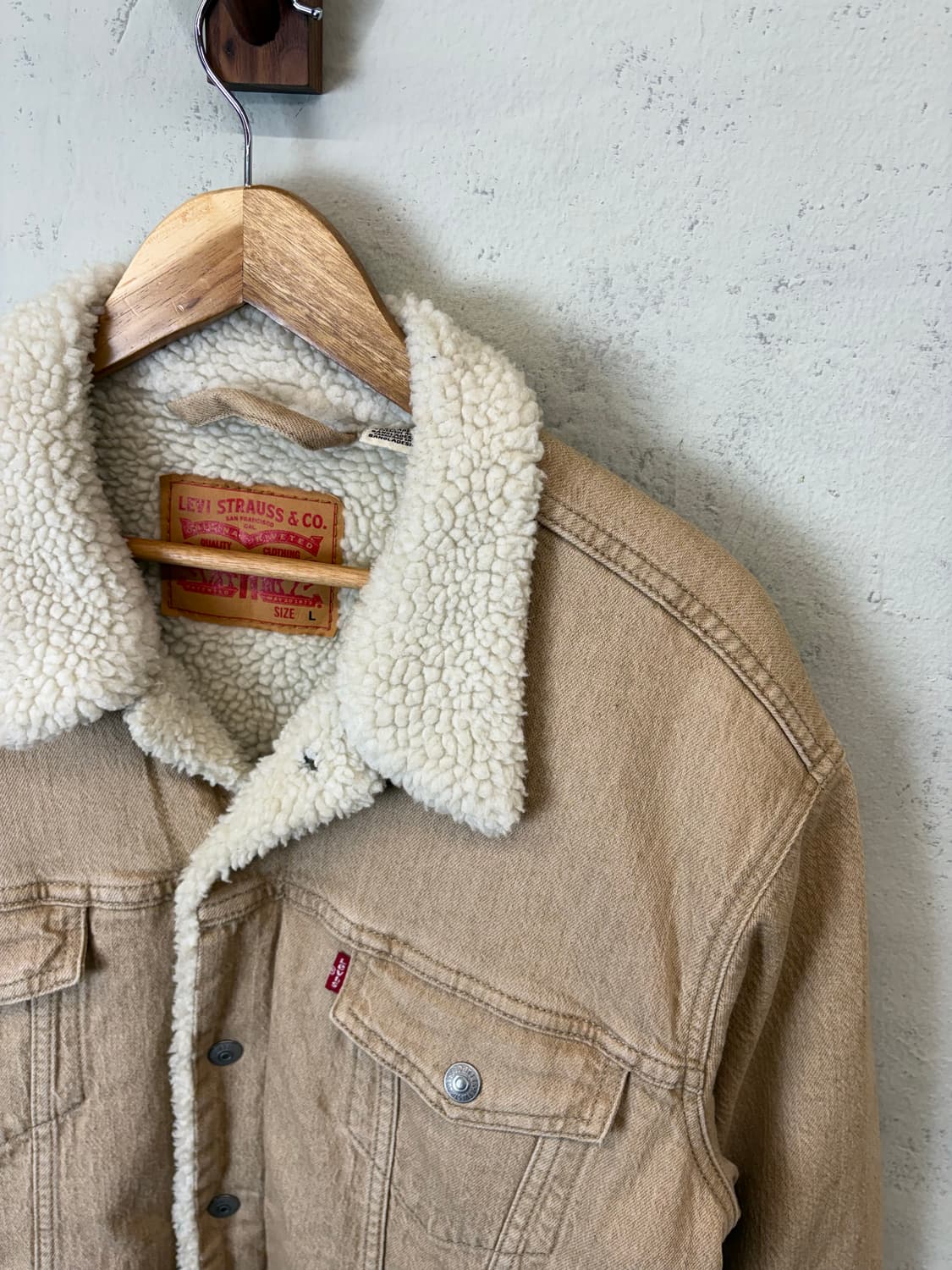 리바이스 데님 쉐르파 트러커 자켓 베이지 상품이미지6