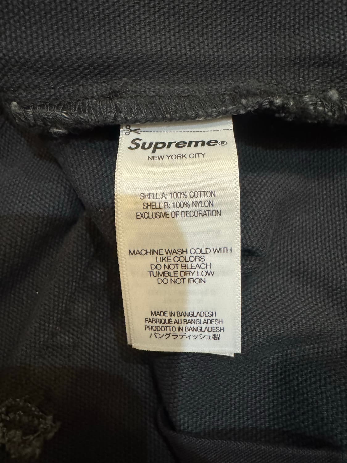 [34] 슈프림 x 디키즈 코듀라 카고 팬츠 블랙  상품이미지7