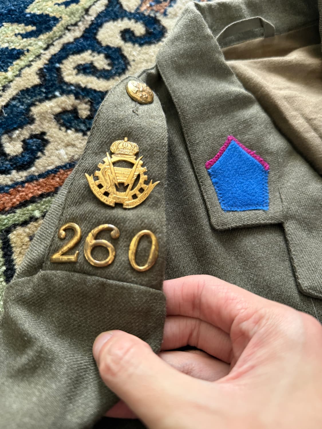 오리지널 밀리터리 60s 벨기에군 배틀 드레스 자켓 상품이미지4