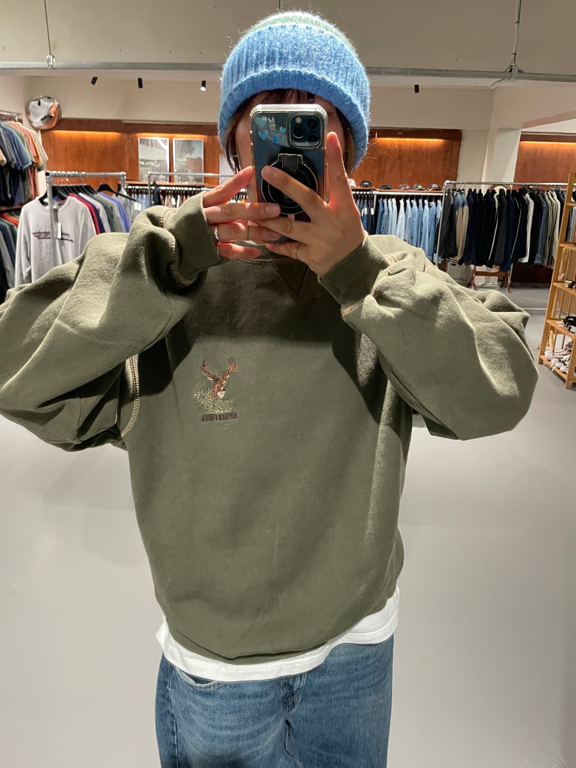 사슴 Vintage hunting sweat shirt  상품이미지2