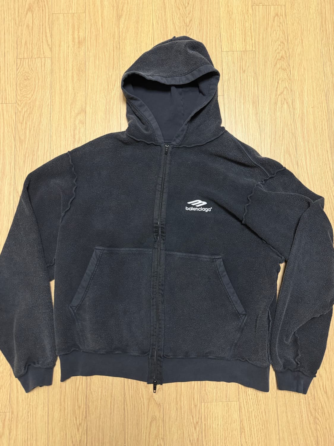 발렌시아가 3B 스포츠 아이콘 인사이드-아웃 후드집업 상품이미지2