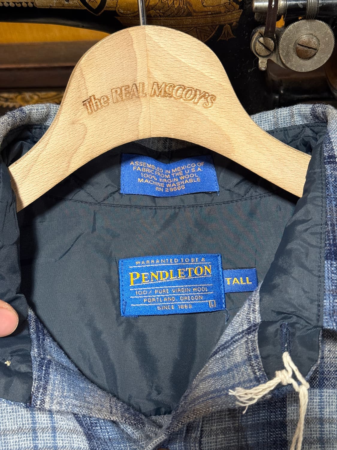 90s 펜들턴 울플란넬 체크셔츠 (XL) 상품이미지4