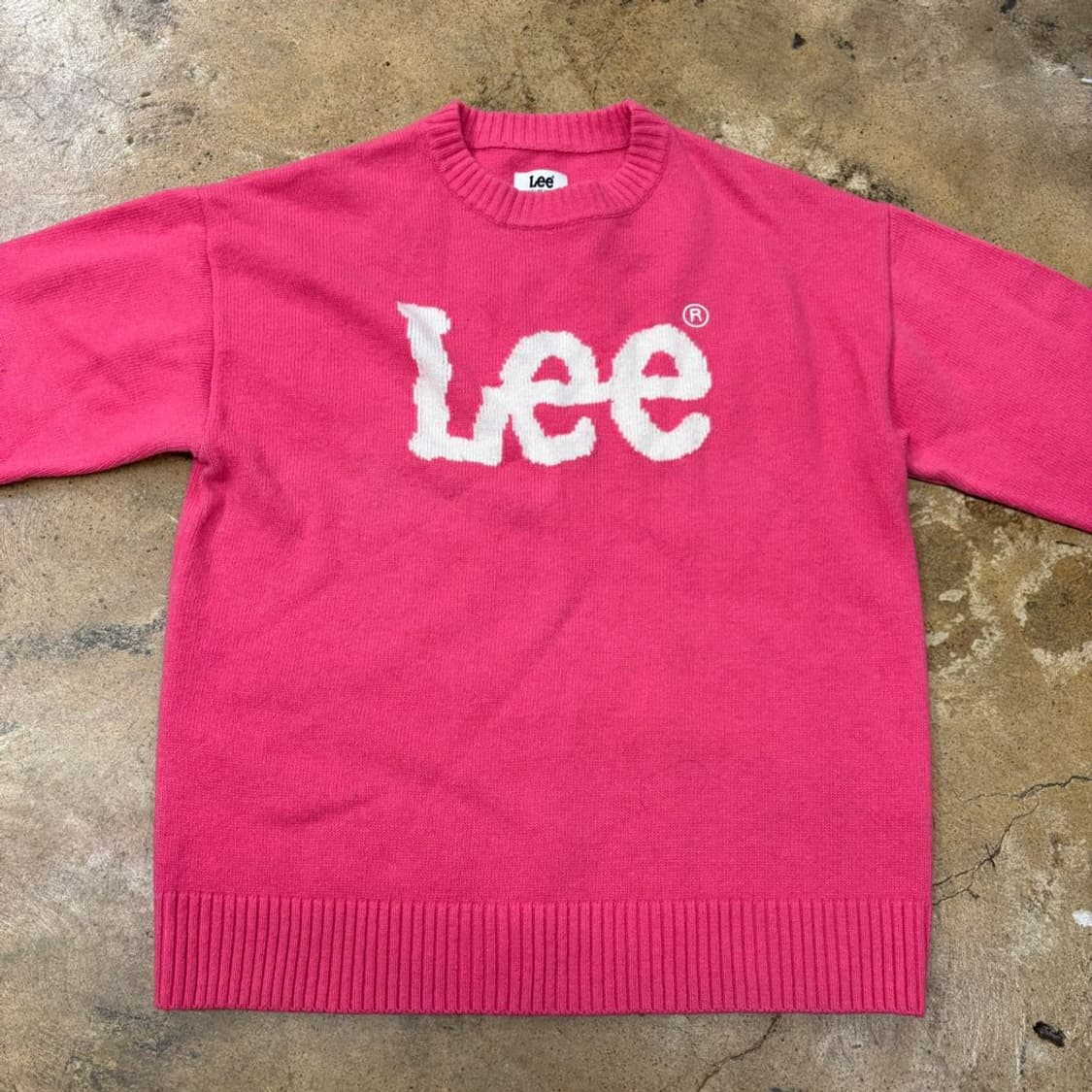 리 핫 핑크 빅로고 니트  상품이미지3