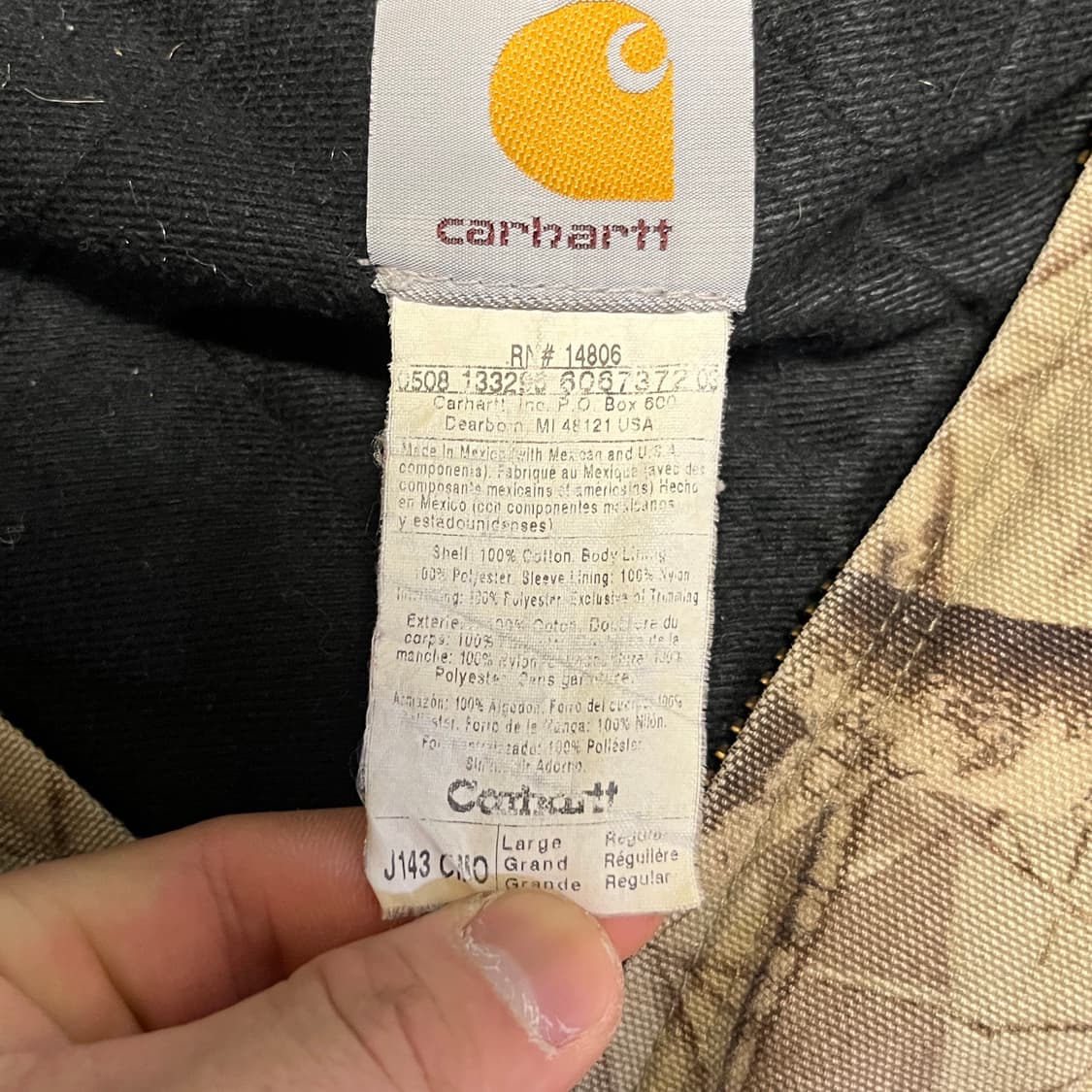 [L] 00s 빈티지 칼하트 US J143 덕 액티브 자켓 리얼트리 상품이미지3