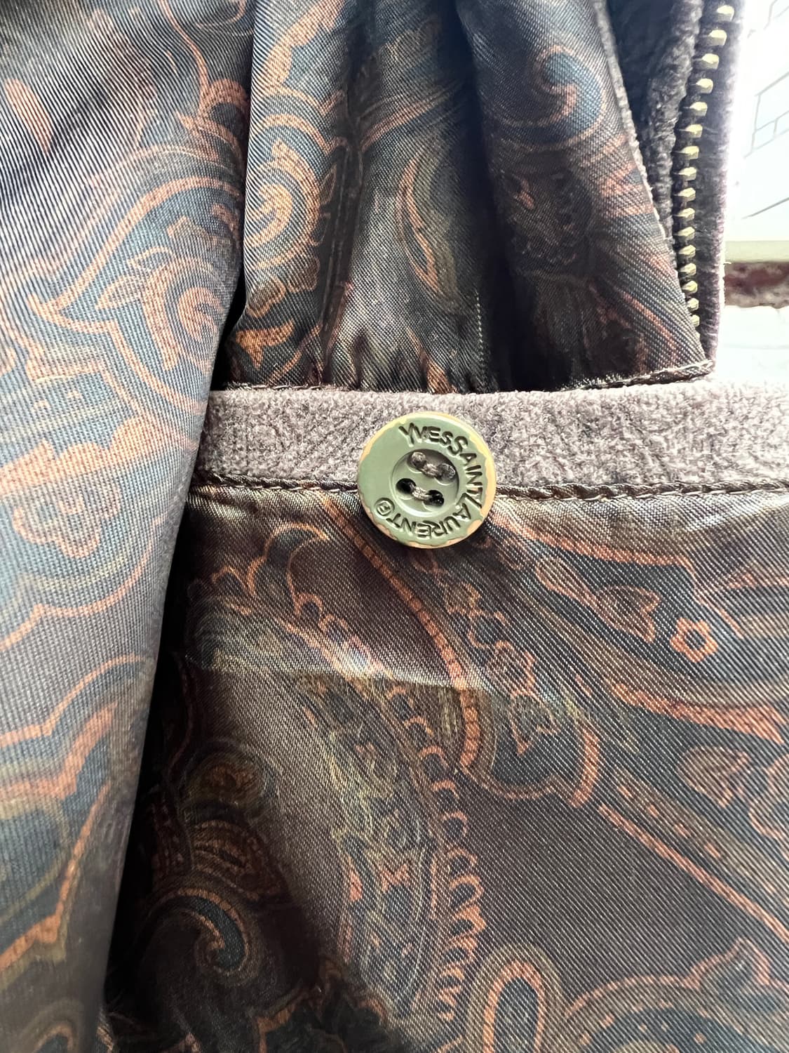 YSL 입생로랑 브라운 페이즐리 봄버 자켓 상품이미지6